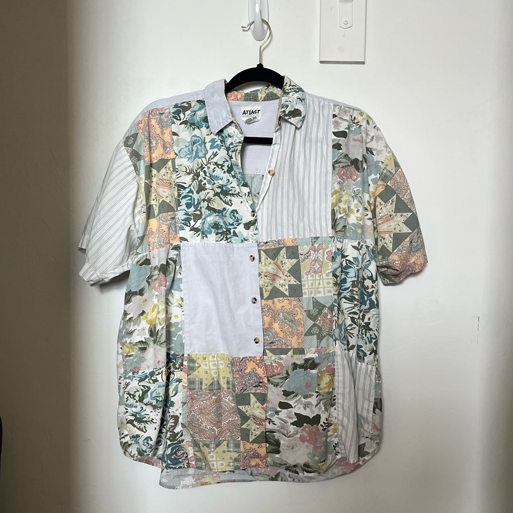 Vintage Patchwork Button Down